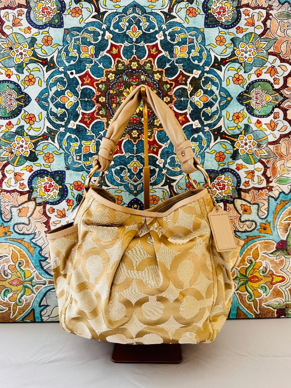 NWT Coach Parker Op Art Signature Hobo Bag #13427